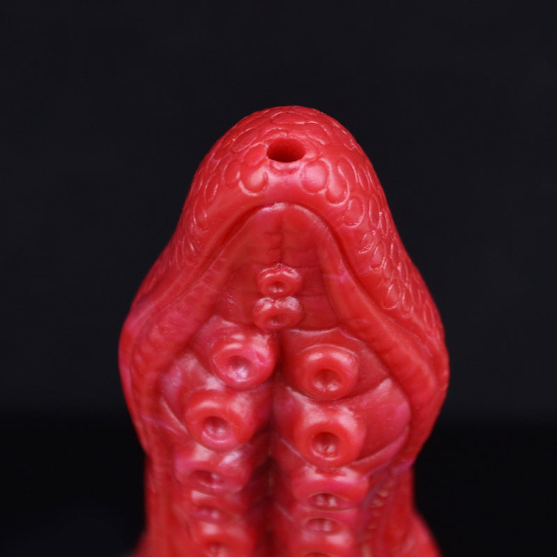 SQUIRTING DILDO ANAL MONSTER 7 INCH RED SOFT