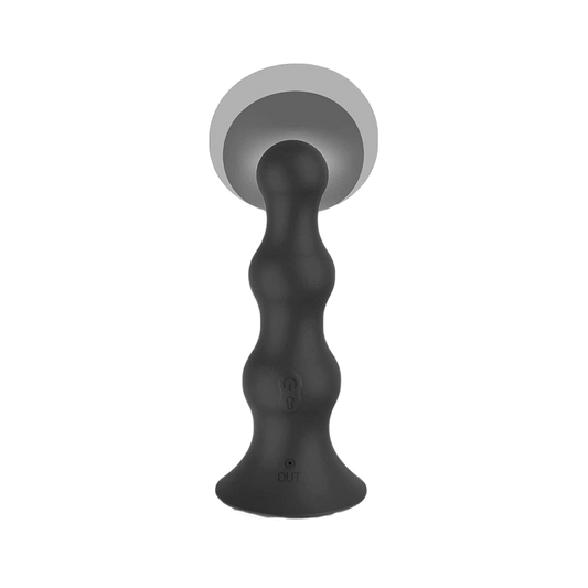 VIBRATING ANAL TOYS BEADED 7 INCH BLACK