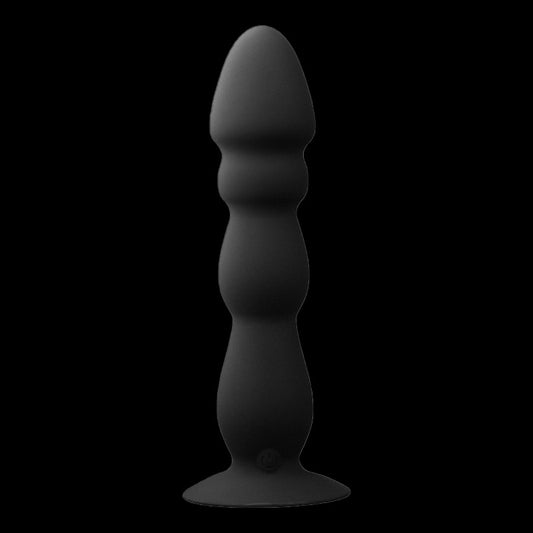 VIBRATING ANAL DILDO FEMALE 6 INCH BLACK