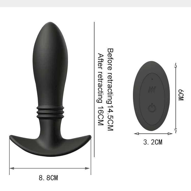 VIBRATING ANAL DILDO FOR MEN 6 INCH BLACK