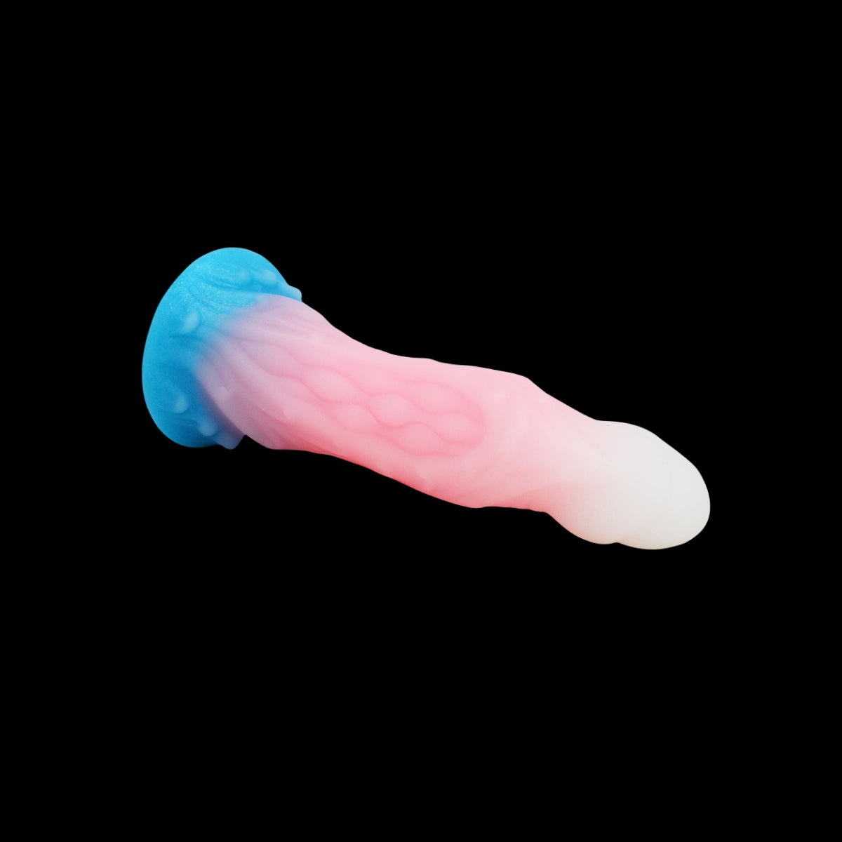 SMALL DILDP ANAL GLOW IN THE DARK 6 INCH PINK RAINBOW