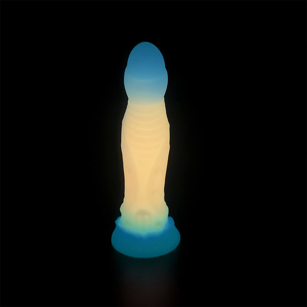 SMALL DILDP ANAL GLOW IN THE DARK 6 INCH PINK RAINBOW