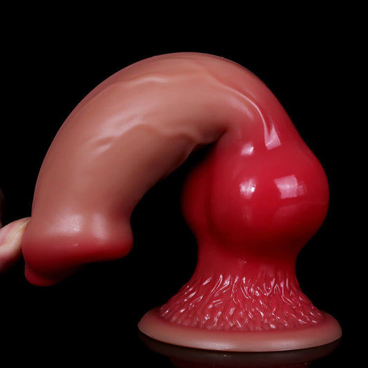 MONSTER DILDO ANAL SILICONE BIG 9 INCH RED SOFT