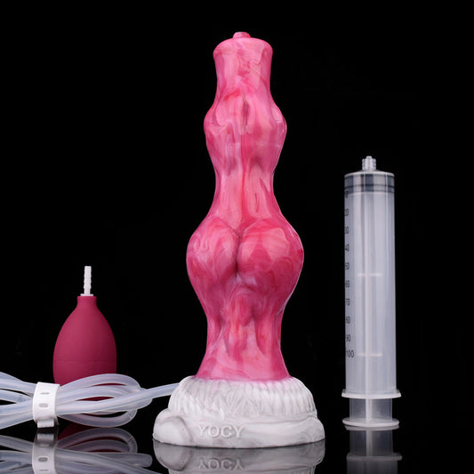 SQUIRTING TOYS ANAL DILDO MONSTER SILICONE 8 INCH PINK