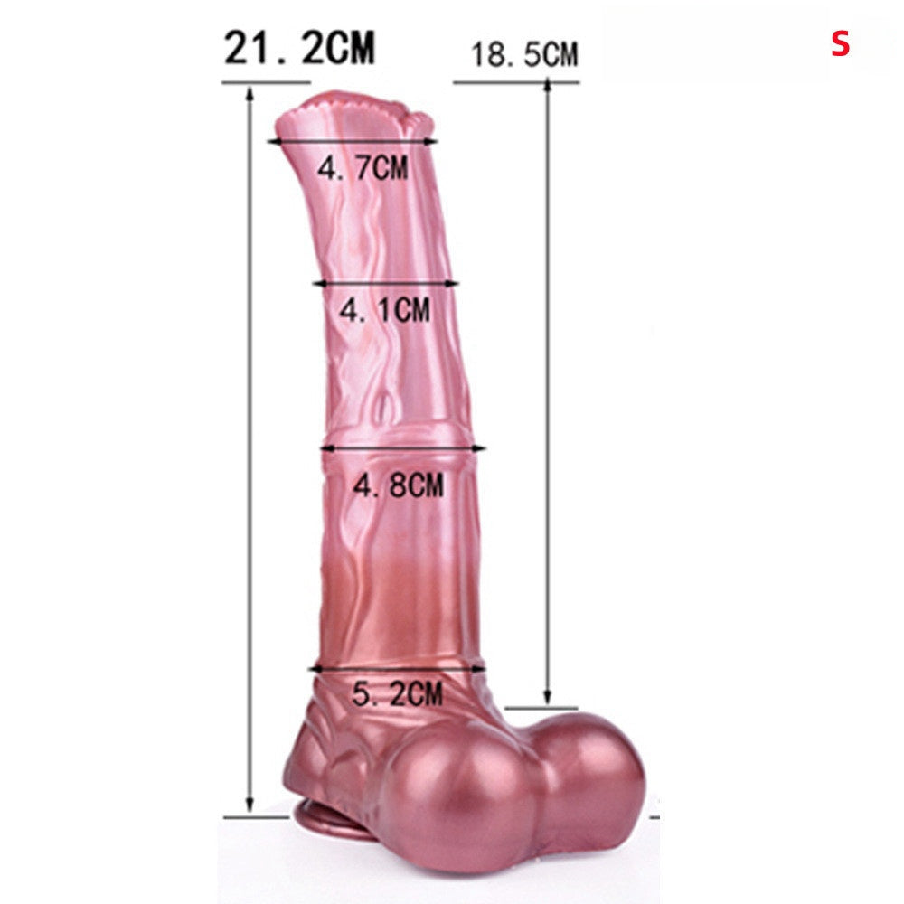 HORSE DILDO ANAL SILICONE 14 INCH PINK