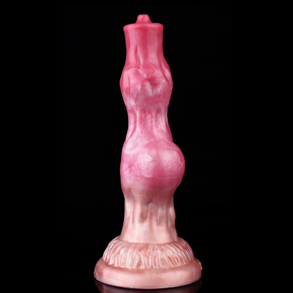 DILDO POUR CHIEN NOUÉ EN SILICONE 8 POUCES ROUGE