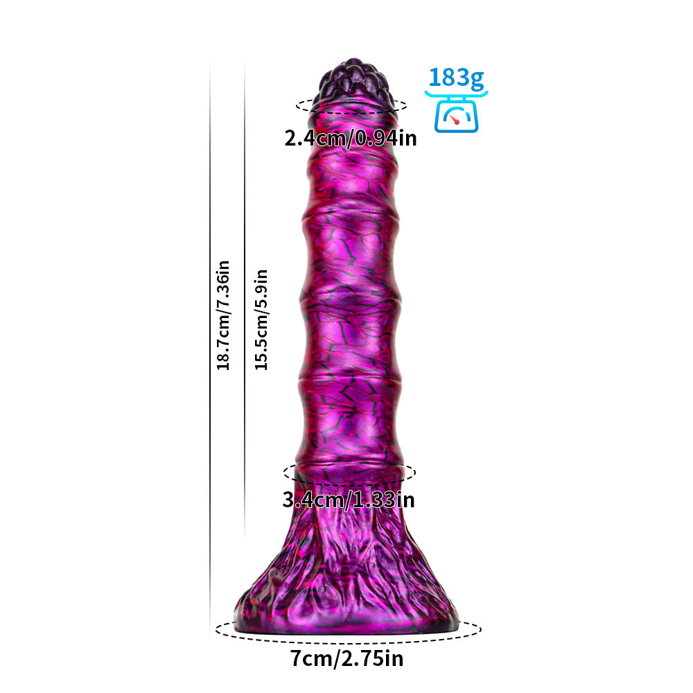 MONSTER DILDO ANAL SILICONE 7 INCH PURPLE SOFT