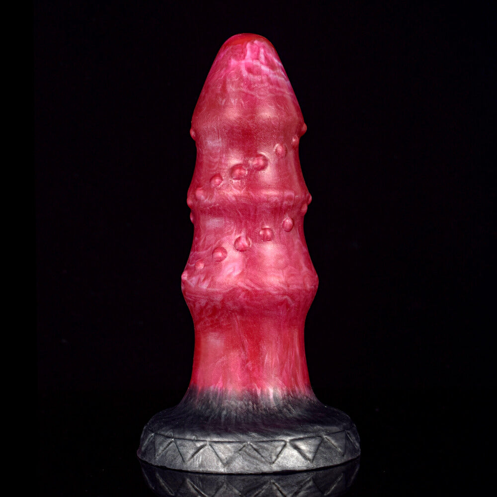 MONSTER DILDO ANAL SILICONE 7 INCH RED