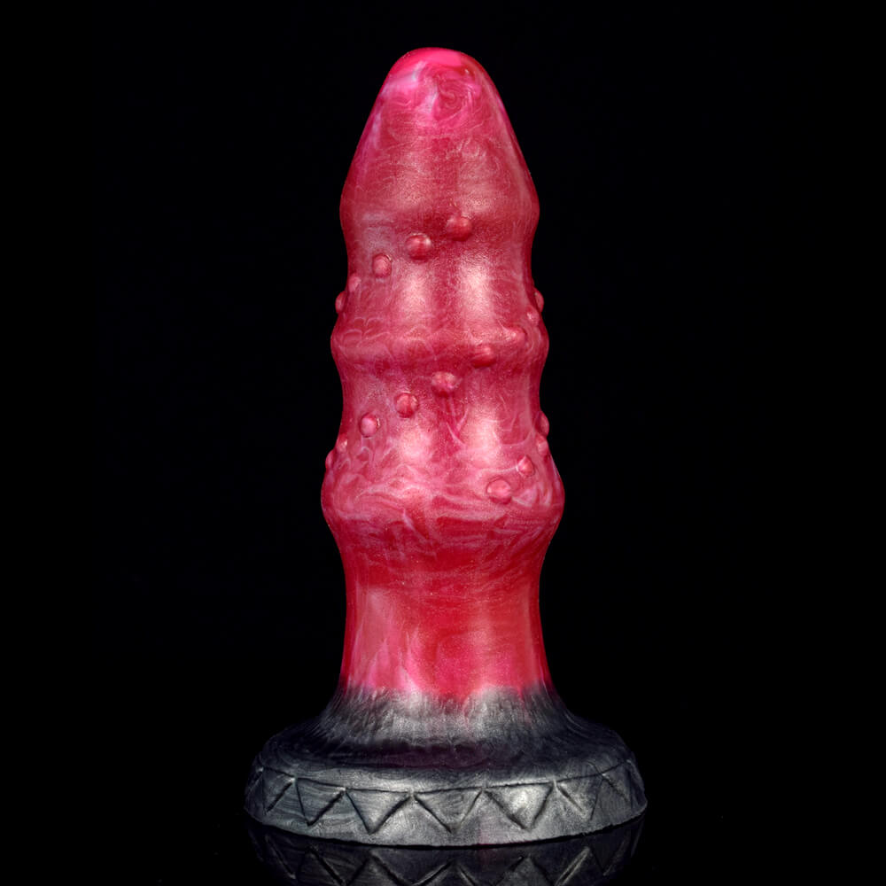 MONSTER DILDO ANAL SILICONE 7 INCH RED