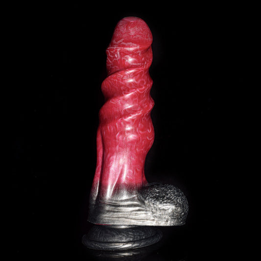 MONSTER DILDO ANAL SILICONE 8 INCH RED