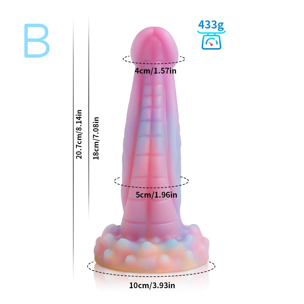 MONSTER DILDO ANAL SILICONE 9 INCH GLOW IN THE DARK