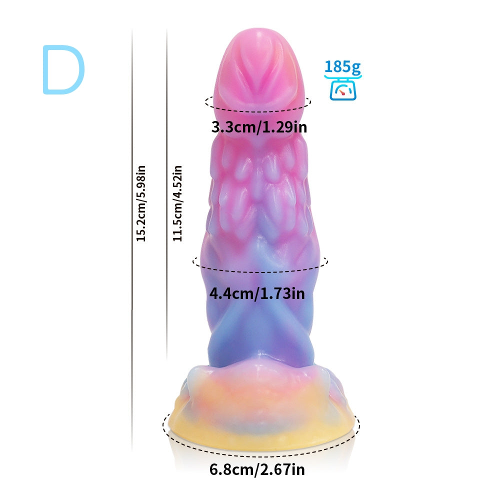 MONSTER DILDO ANAL SILICONE 9 INCH GLOW IN THE DARK