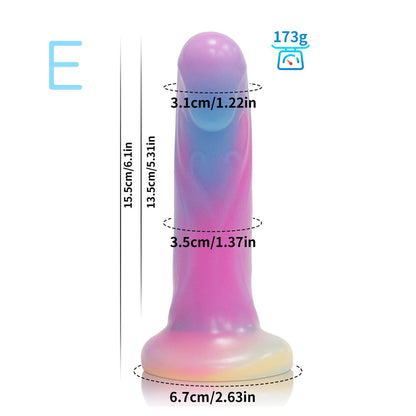 MONSTER DILDO ANAL SILICONE 9 INCH GLOW IN THE DARK