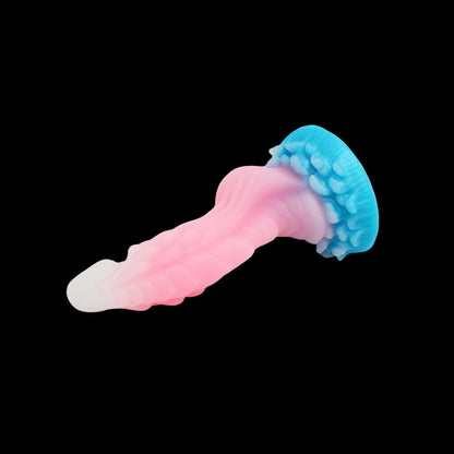 MONSTER DILDO ANAL SILICONE 9 INCH  GLOW IN THE DARK