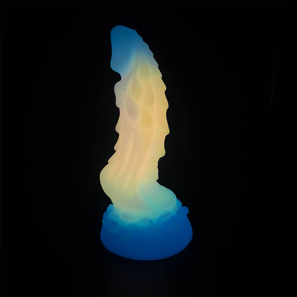 MONSTER DILDO ANAL SILICONE 9 INCH  GLOW IN THE DARK