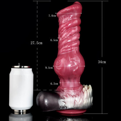 ÉNORME DILDO MONSTRE EN SILICONE 13 POUCES ROSE