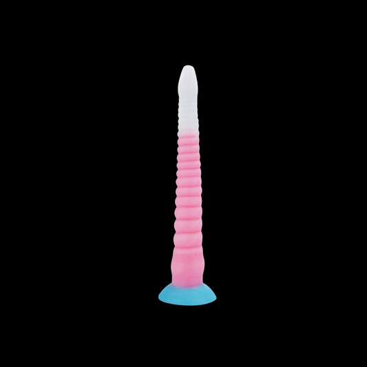 LONG DILDO ANAL SILICONE 21 INCH TENTACLE TAPEAED BEADED