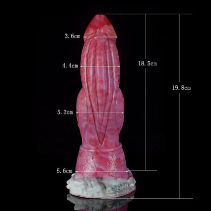 MOSTER DILDO ANAL VIBRATING SILICONE 7 INCH RED