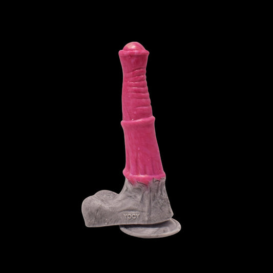 HORSE DILDO ANAL VIBRATING SILICONE 9 INCH PINK